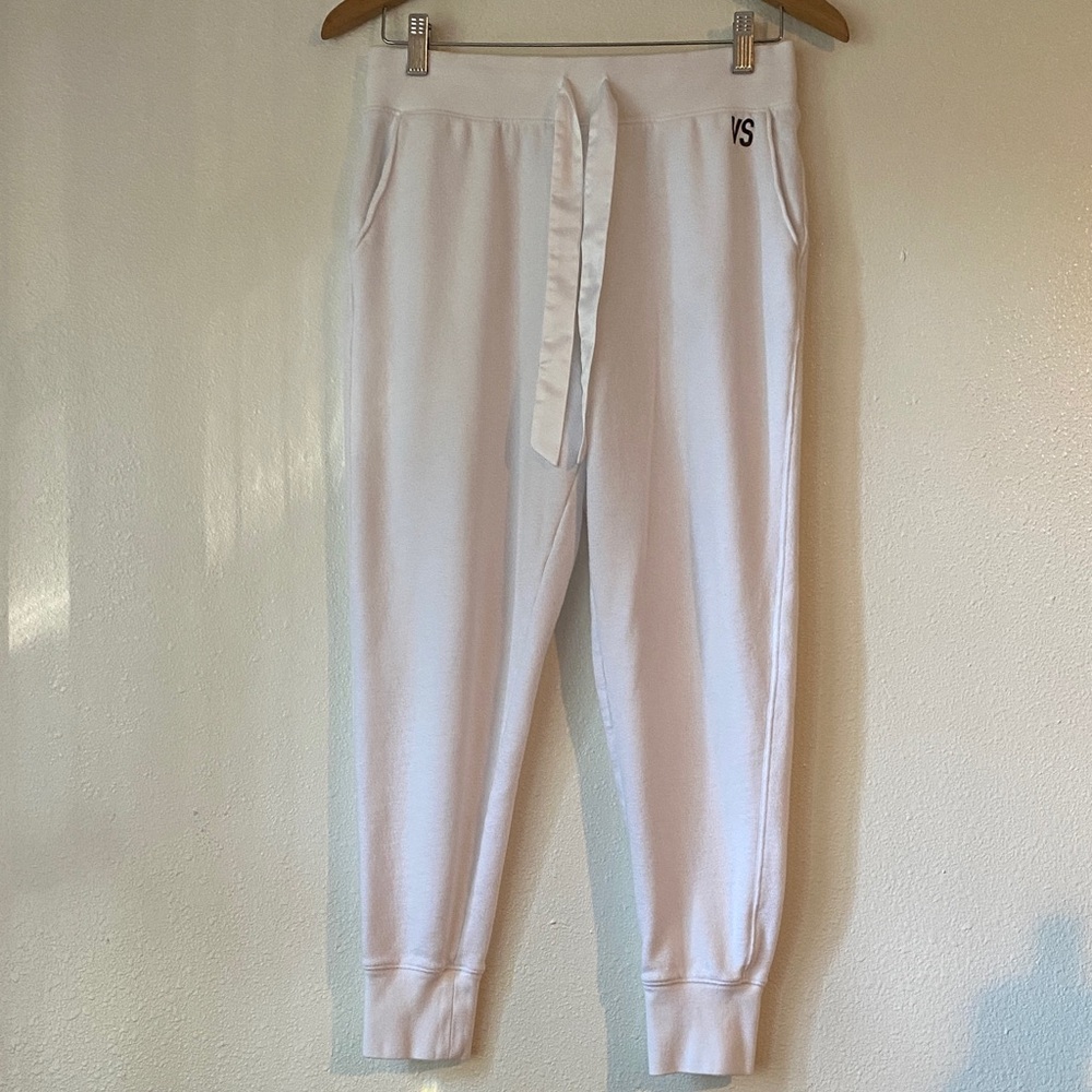 Victoria's Secret White Terry Cloth Sweatpants Small